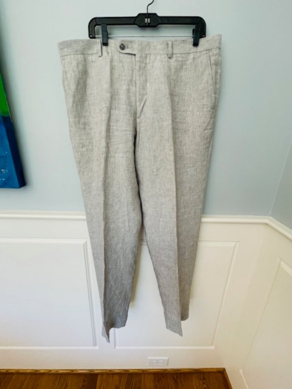 Joseph Abboud 100% Linen Suit Light Gray Summer Tailored 2 Piece Men's 48R X 38 - Picture 8 of 13